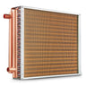 Heat Exchanger Water to Air, 18"x 20" with 3-Row 3/8" Copper Ports, 242 Aluminum Fins Heat Exchanger for Outdoor Wood Furnaces, Residential Heating and Cooling, and Forced Air Heating