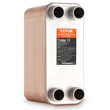 Heat Exchanger, 5"x 12" 80 Plates Brazed Plate Heat Exchanger, Copper/316L Stainless Steel Water To Water Heat Exchanger For Floor Heating, Water Heating, Snow Melting, Beer Cooling