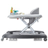 4-in-1 Baby Walker, Foldable Baby Activity Center on Wheels, 3 Adjustable Height, Music & Toys Tray, Learning-Seated | Walk-Behind | Rocker | Bouncer Toddler Walker for Girls Boys 6-24 Months