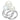 LOA834 - Rhodium Brass Ring with Synthetic Pearl in White