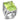 LOA854 - Rhodium Brass Ring with AAA Grade CZ in Apple Green color