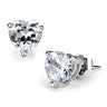LOS882 - Rhodium 925 Sterling Silver Earrings with AAA Grade CZ in Clear