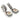 LOA968 - Rhodium Brass Earrings with AAA Grade CZ in Champagne