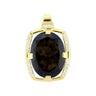 LOA373 - Gold 925 Sterling Silver Pendant with AAA Grade CZ in Smoky Topaz