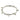 LOA542 - Rhodium 925 Sterling Silver Bracelet with Synthetic Pearl in White