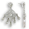 S37110 - Rhodium 925 Sterling Silver Earrings with Top Grade Crystal in Clear