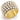 1W057 - Gold Brass Ring with Synthetic Pearl in Citrine Yellow