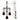36901 - Antique Tone 925 Sterling Silver Earrings with AAA Grade CZ in Garnet