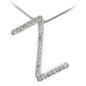 21624 - Rhodium Brass Pendant with AAA Grade CZ in Clear