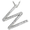 21621 - Rhodium Brass Pendant with AAA Grade CZ in Clear
