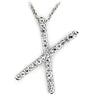21622 - Rhodium Brass Pendant with AAA Grade CZ in Clear