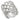 0W267 - Rhodium Brass Ring with AAA Grade CZ in Clear