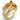 31221 - Gold+Rhodium 925 Sterling Silver Ring with AAA Grade CZ in Champagne