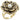 1W063 - Gold Brass Ring with Synthetic Pearl in Citrine Yellow