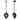 TK2380 - IP Black(Ion Plating) Stainless Steel Earrings with Top Grade Crystal in Light Rose