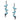 TK2624 - IP Black(Ion Plating) Stainless Steel Earrings with Epoxy in Sea Blue
