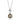 TK2526 - High polished (no plating) Stainless Steel Chain Pendant with Synthetic Glass Bead in Gray