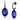 TK2538 - IP Black(Ion Plating) Stainless Steel Earrings with Top Grade Crystal in Sapphire
