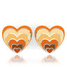 TK234 - High polished (no plating) Stainless Steel Earrings with No Stone