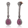 TK2724 - IP Dark Brown (IP coffee) Stainless Steel Earrings with Top Grade Crystal in Rose