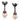 TK2710 - IP Light Black (IP Gun) Stainless Steel Earrings with Synthetic Pearl in Rose