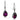 TK2705 - IP Light Black (IP Gun) Stainless Steel Earrings with Top Grade Crystal in Fuchsia