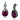 TK2726 - IP Light Black (IP Gun) Stainless Steel Earrings with Top Grade Crystal in Fuchsia