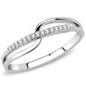 DA045 - High polished (no plating) Stainless Steel Ring with AAA Grade CZ in Clear
