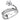 DA059 - High polished (no plating) Stainless Steel Ring with Synthetic Pearl in White