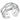 DA047 - High polished (no plating) Stainless Steel Ring with AAA Grade CZ in Clear