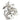6X042 - Rhodium Brass Ring with AAA Grade CZ in Clear