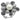 3W294 - Rhodium Brass Ring with Synthetic Pearl in White