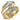 44710 - Gold+Rhodium Brass Ring with AAA Grade CZ in Clear