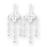 414222 - High-Polished 925 Sterling Silver Earrings with AAA Grade CZ in Clear
