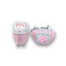 41804 - High-Polished 925 Sterling Silver Earrings with AAA Grade CZ in Rose