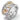 7X089 - Tricolor Brass Ring with AAA Grade CZ in Clear