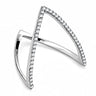 DA132 - High polished (no plating) Stainless Steel Ring with AAA Grade CZ in Clear