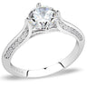 DA036 - High polished (no plating) Stainless Steel Ring with AAA Grade CZ in Clear