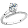 DA039 - High polished (no plating) Stainless Steel Ring with AAA Grade CZ in Clear