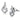DA074 - High polished (no plating) Stainless Steel Earrings with AAA Grade CZ in Clear