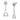 DA068 - High polished (no plating) Stainless Steel Earrings with AAA Grade CZ in Clear