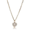 DA086 - IP Rose Gold(Ion Plating) Stainless Steel Chain Pendant with AAA Grade CZ in Clear