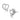 DA076 - High polished (no plating) Stainless Steel Earrings with AAA Grade CZ in Clear