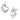 DA077 - High polished (no plating) Stainless Steel Earrings with AAA Grade CZ in Clear