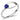 DA121 - High polished (no plating) Stainless Steel Ring with AAA Grade CZ in London Blue
