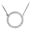 6X448 - Rhodium Brass Chain Pendant with Top Grade Crystal in Clear