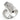 7X428 - Rhodium 925 Sterling Silver Ring with Top Grade Crystal in Clear