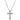 TK1858 - High polished (no plating) Stainless Steel Chain Pendant with AAA Grade CZ in Clear
