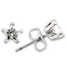 0W157 - Rhodium 925 Sterling Silver Earrings with AAA Grade CZ in Clear