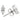 0W167 - Rhodium 925 Sterling Silver Earrings with AAA Grade CZ in Clear